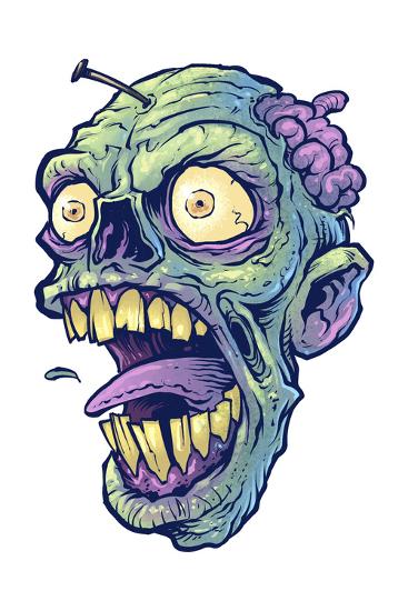 'Zombie-Pattern_Head-03' Giclee Print - FlyLand Designs | Art.com