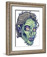 Zombie-Pattern_Head-05-FlyLand Designs-Framed Giclee Print