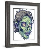 Zombie-Pattern_Head-05-FlyLand Designs-Framed Giclee Print
