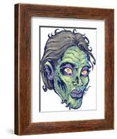 Zombie-Pattern_Head-05-FlyLand Designs-Framed Giclee Print