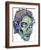 Zombie-Pattern_Head-05-FlyLand Designs-Framed Giclee Print