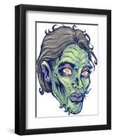 Zombie-Pattern_Head-05-FlyLand Designs-Framed Giclee Print