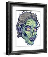 Zombie-Pattern_Head-05-FlyLand Designs-Framed Giclee Print