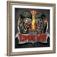 Zombie War Soldiers-FlyLand Designs-Framed Giclee Print