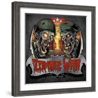 Zombie War Soldiers-FlyLand Designs-Framed Giclee Print