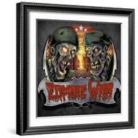 Zombie War Soldiers-FlyLand Designs-Framed Giclee Print
