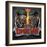 Zombie War Soldiers-FlyLand Designs-Framed Giclee Print