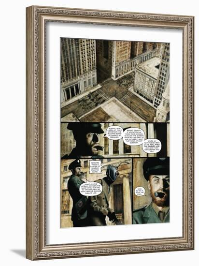 Zombies vs. Robots - Comic Page with Panels-Menton Matthews III-Framed Art Print