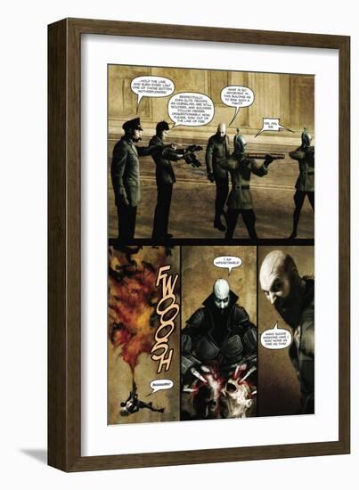 Zombies vs. Robots - Comic Page with Panels-Menton Matthews III-Framed Art Print