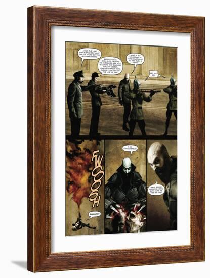 Zombies vs. Robots - Comic Page with Panels-Menton Matthews III-Framed Art Print