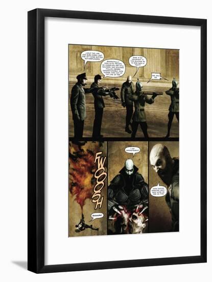 Zombies vs. Robots - Comic Page with Panels-Menton Matthews III-Framed Art Print