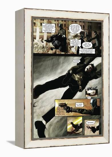 Zombies vs. Robots - Comic Page with Panels-Menton Matthews III-Framed Stretched Canvas