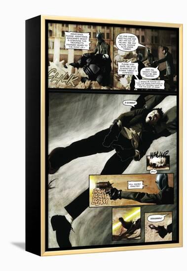 Zombies vs. Robots - Comic Page with Panels-Menton Matthews III-Framed Stretched Canvas