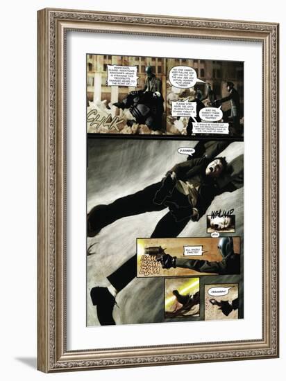 Zombies vs. Robots - Comic Page with Panels-Menton Matthews III-Framed Art Print