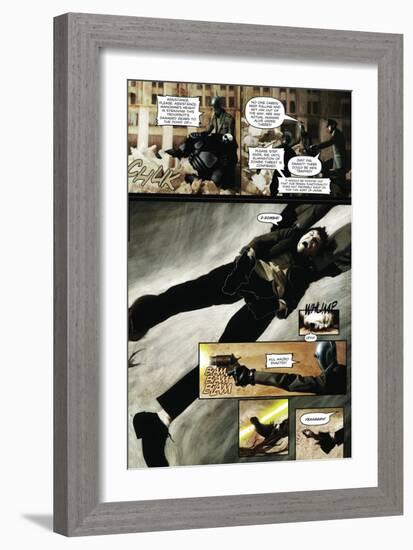 Zombies vs. Robots - Comic Page with Panels-Menton Matthews III-Framed Art Print