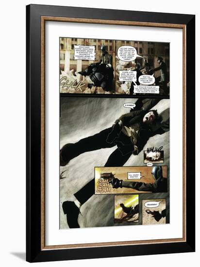 Zombies vs. Robots - Comic Page with Panels-Menton Matthews III-Framed Art Print