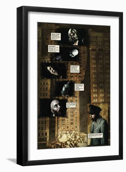 Zombies vs. Robots - Comic Page with Panels-Menton Matthews III-Framed Premium Giclee Print