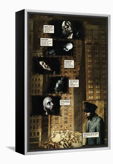 Zombies vs. Robots - Comic Page with Panels-Menton Matthews III-Framed Stretched Canvas