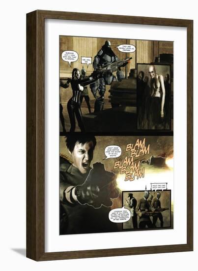 Zombies vs. Robots - Comic Page with Panels-Menton Matthews III-Framed Premium Giclee Print