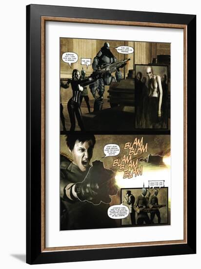 Zombies vs. Robots - Comic Page with Panels-Menton Matthews III-Framed Premium Giclee Print