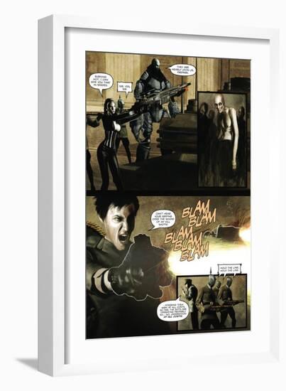 Zombies vs. Robots - Comic Page with Panels-Menton Matthews III-Framed Premium Giclee Print