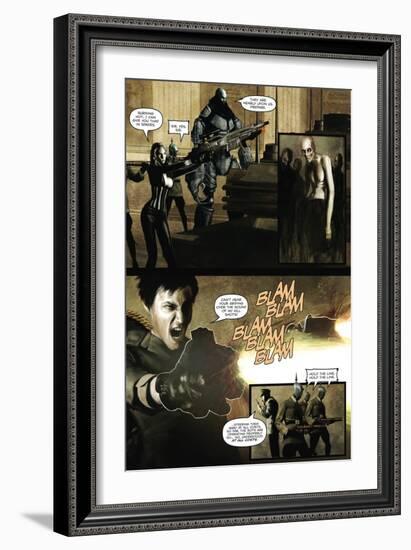 Zombies vs. Robots - Comic Page with Panels-Menton Matthews III-Framed Premium Giclee Print