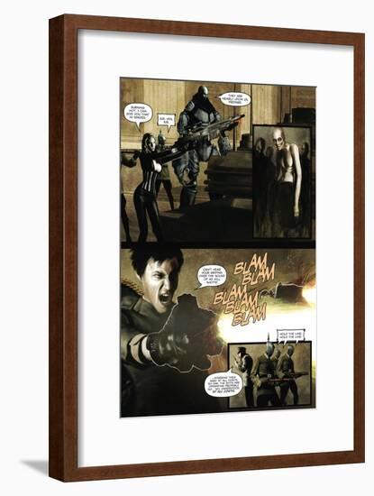 Zombies vs. Robots - Comic Page with Panels-Menton Matthews III-Framed Art Print