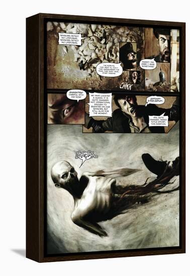 Zombies vs. Robots - Comic Page with Panels-Menton Matthews III-Framed Stretched Canvas