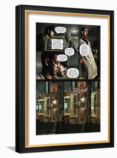 Zombies vs. Robots - Comic Page with Panels-Menton Matthews III-Framed Art Print