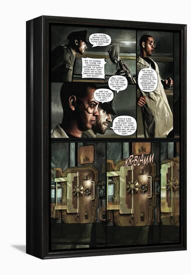 Zombies vs. Robots - Comic Page with Panels-Menton Matthews III-Framed Stretched Canvas