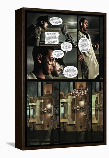 Zombies vs. Robots - Comic Page with Panels-Menton Matthews III-Framed Stretched Canvas