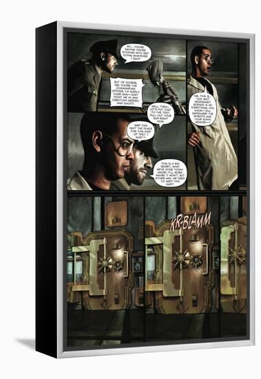 Zombies vs. Robots - Comic Page with Panels-Menton Matthews III-Framed Stretched Canvas