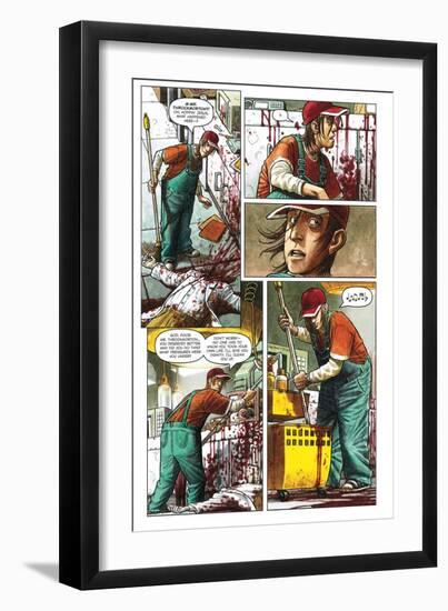 Zombies vs. Robots - Comic Page with Panels-Paul McCaffrey-Framed Art Print