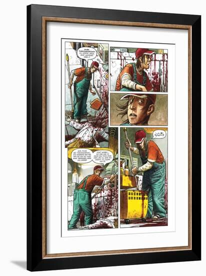 Zombies vs. Robots - Comic Page with Panels-Paul McCaffrey-Framed Art Print