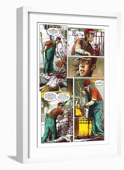 Zombies vs. Robots - Comic Page with Panels-Paul McCaffrey-Framed Art Print