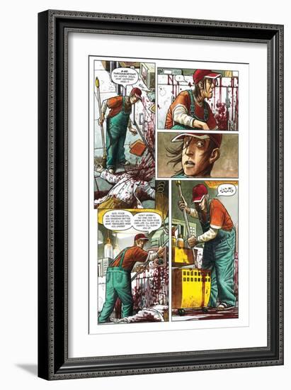 Zombies vs. Robots - Comic Page with Panels-Paul McCaffrey-Framed Art Print