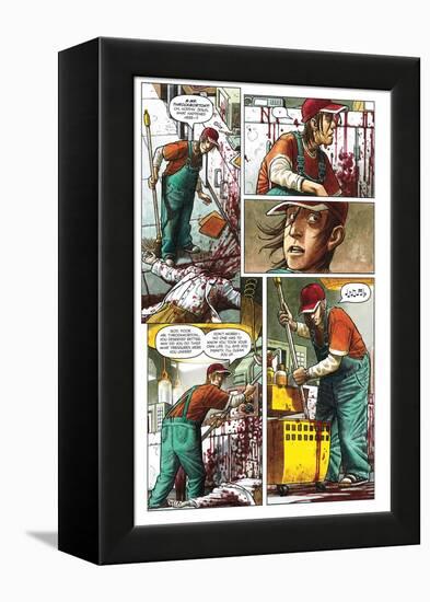 Zombies vs. Robots - Comic Page with Panels-Paul McCaffrey-Framed Stretched Canvas