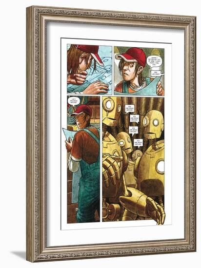 Zombies vs. Robots - Comic Page with Panels-Paul McCaffrey-Framed Premium Giclee Print