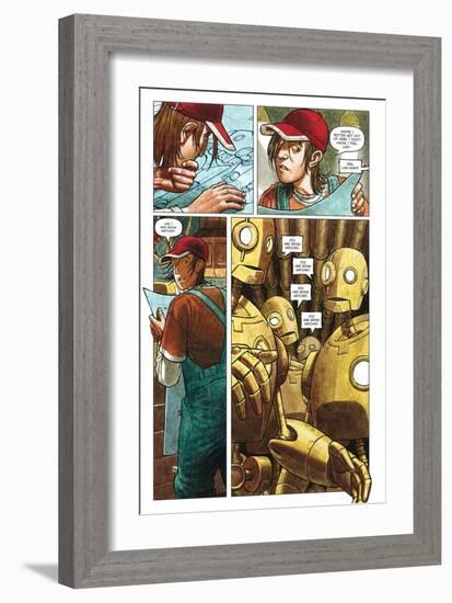 Zombies vs. Robots - Comic Page with Panels-Paul McCaffrey-Framed Premium Giclee Print