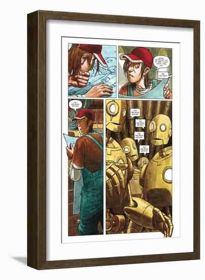 Zombies vs. Robots - Comic Page with Panels-Paul McCaffrey-Framed Premium Giclee Print