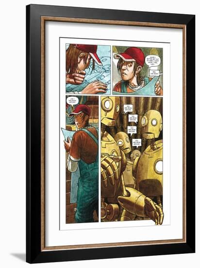 Zombies vs. Robots - Comic Page with Panels-Paul McCaffrey-Framed Premium Giclee Print