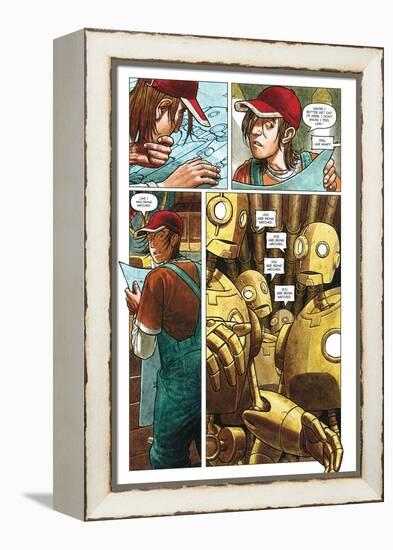 Zombies vs. Robots - Comic Page with Panels-Paul McCaffrey-Framed Stretched Canvas