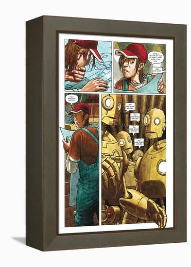 Zombies vs. Robots - Comic Page with Panels-Paul McCaffrey-Framed Stretched Canvas