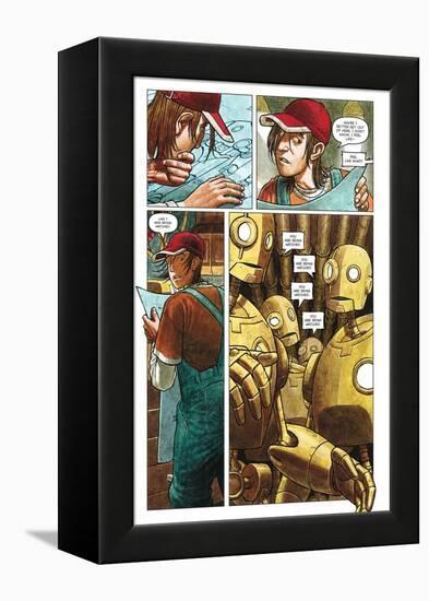 Zombies vs. Robots - Comic Page with Panels-Paul McCaffrey-Framed Stretched Canvas