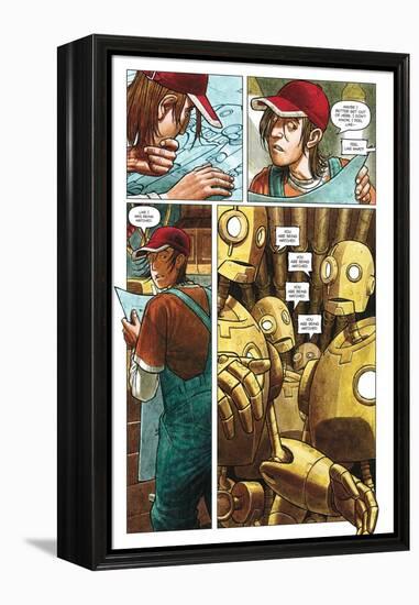 Zombies vs. Robots - Comic Page with Panels-Paul McCaffrey-Framed Stretched Canvas