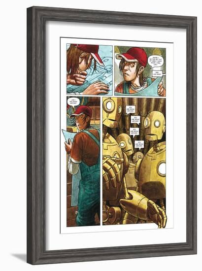 Zombies vs. Robots - Comic Page with Panels-Paul McCaffrey-Framed Art Print