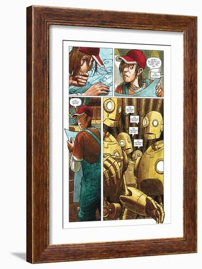 Zombies vs. Robots - Comic Page with Panels-Paul McCaffrey-Framed Art Print