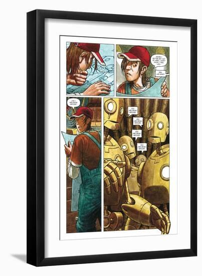 Zombies vs. Robots - Comic Page with Panels-Paul McCaffrey-Framed Art Print