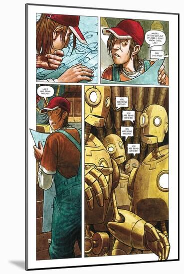 Zombies vs. Robots - Comic Page with Panels-Paul McCaffrey-Mounted Art Print