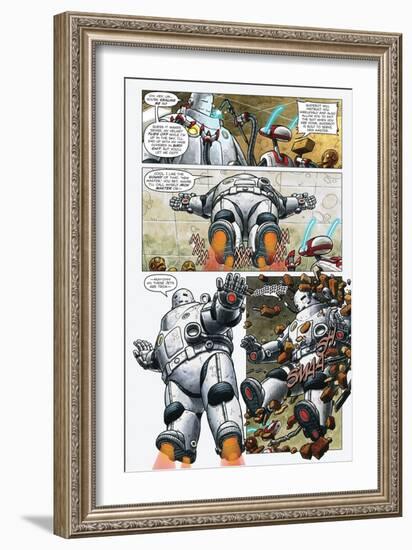 Zombies vs. Robots - Comic Page with Panels-Paul McCaffrey-Framed Art Print